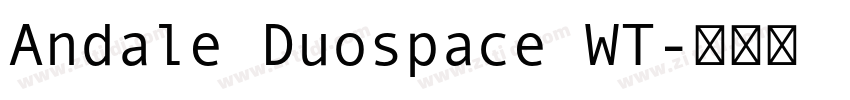 Andale Duospace WT字体转换